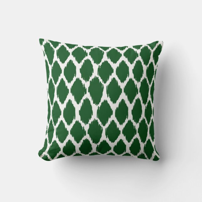 Coussin Émeraude vert et oignon blanc (Recto)