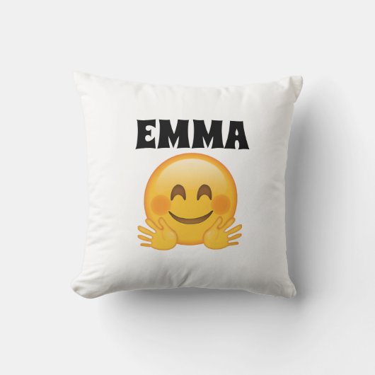 Coussin Emma- Personalized Emoji Throw Pillow (Recto)