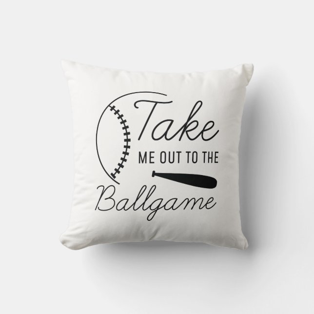 Coussin Emmène-Moi Au Ballgame (Recto)