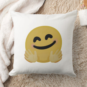 Coussin "Emoji Câlin" 