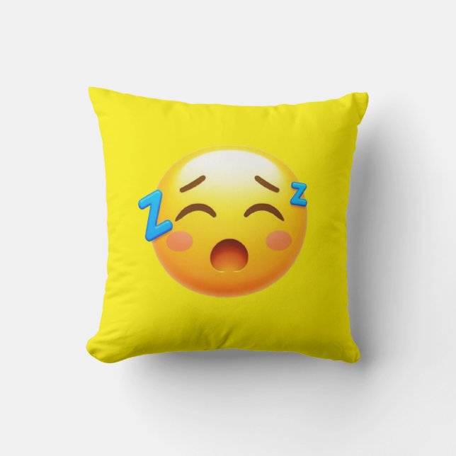 Coussin Emoji endormi (Recto)
