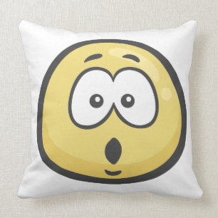 Coussin Emoji : Visage avec la bouche ouverte