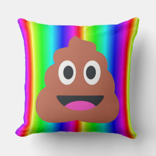Coussin émoticône arc-en-ciel
