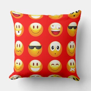 Coussin émoticône rouge
