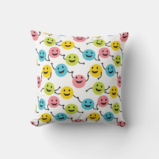 Coussin Émoticônes amicales (Recto)