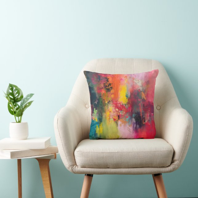 Coussin Emotions colorées Art Abstrait (Chaise)