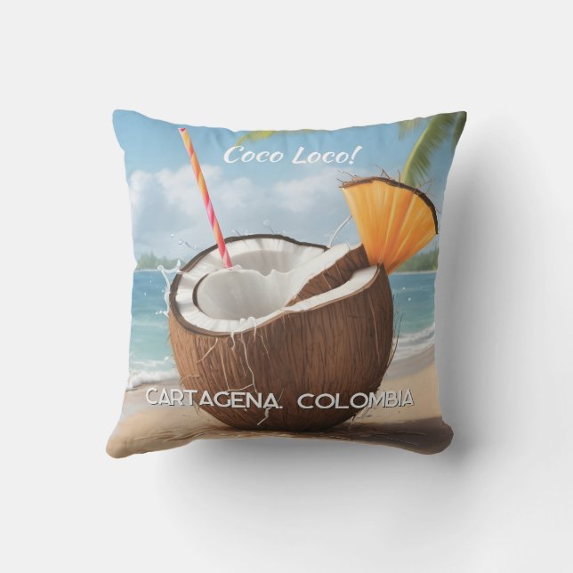 Coussin Emplacement personnalisé Coco Loco (Verso)