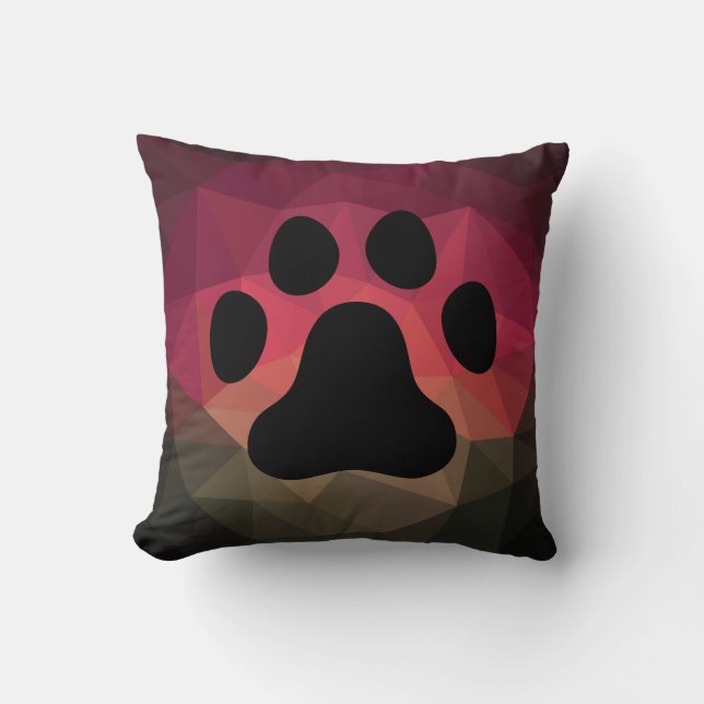 Coussin Empreinte animale, patte chat/chien (Recto)