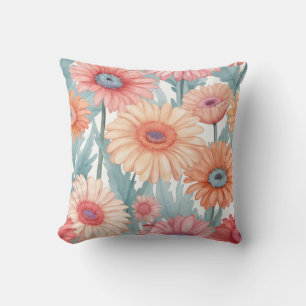 Coussin Empreinte de fleurs de germes roses