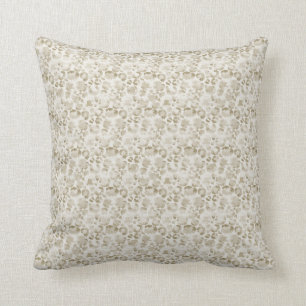 Coussin Empreinte de léopard à la crème
