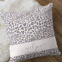 Empreinte de léopard animal Lilac Grey Blanc Perso