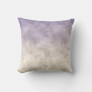 Coussin Empreinte de léopard d'Ombre d'or violet