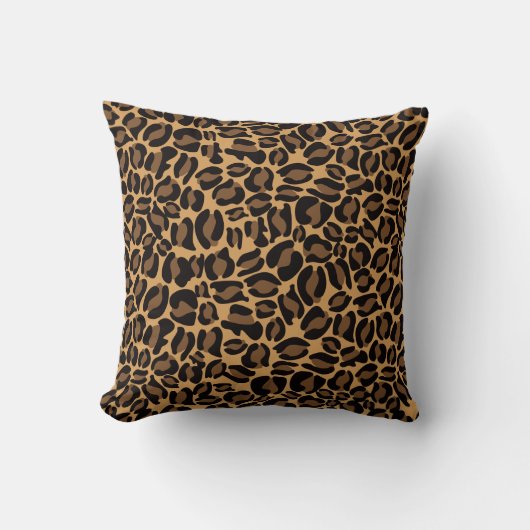 Coussin Empreinte de léopard Motif classique Jungle (Recto)