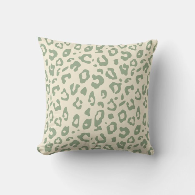 Coussin empreinte de léopard Sage Green et Poster de anima (Recto)