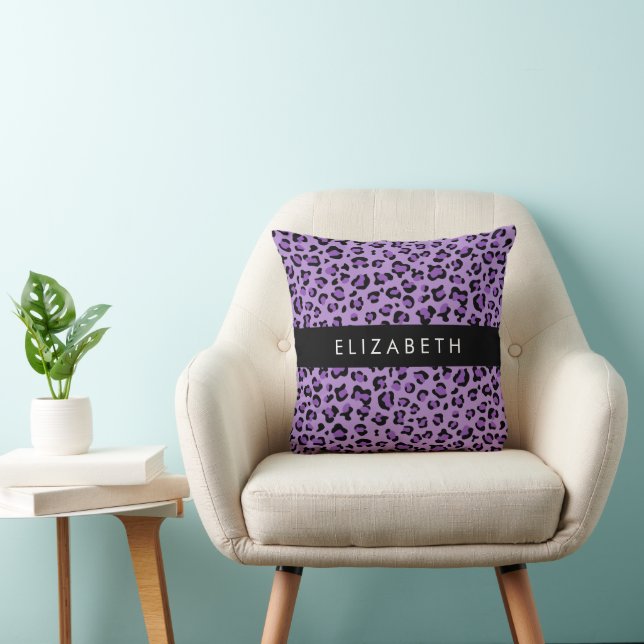 Coussin Empreinte de léopard, Spots, Leopard Violet, Votre (Chaise)