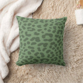 Coussin Empreinte de léopard vert d'olive (Couverture)