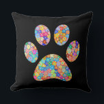 Coussin Empreinte de patte<br><div class="desc">Amusant design Empreinte de patte pour amoureux des animaux!</div>