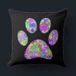 Coussin Empreinte de patte<br><div class="desc">Amusant design Empreinte de patte pour amoureux des animaux!</div>