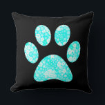 Coussin Empreinte de patte<br><div class="desc">Amusant design Empreinte de patte pour amoureux des animaux!</div>