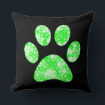 Coussin Empreinte de patte<br><div class="desc">Amusant design Empreinte de patte pour amoureux des animaux!</div>