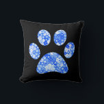 Coussin Empreinte de patte<br><div class="desc">Amusant design Empreinte de patte pour amoureux des animaux!</div>