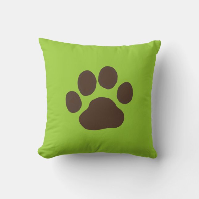 Coussin Empreinte de patte de chien de compagnie| Cool Can (Recto)