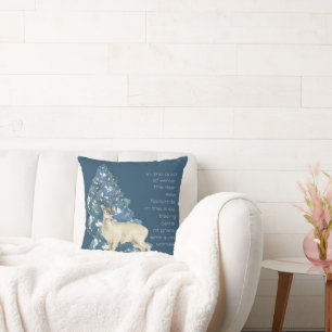 Coussin Empreintes de cerf sauvage dans la neige – Art de