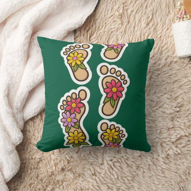 Coussin  Empreintes de Fleurs – Marcher dans la Beauté et  (Couverture)