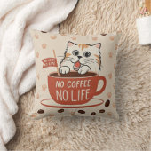 Coussin Empreintes de patte de chat et grains de café Affi (Couverture)