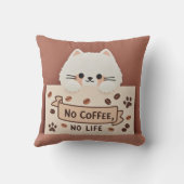 Coussin Empreintes de patte de chat mignon et minuscule et (Verso)