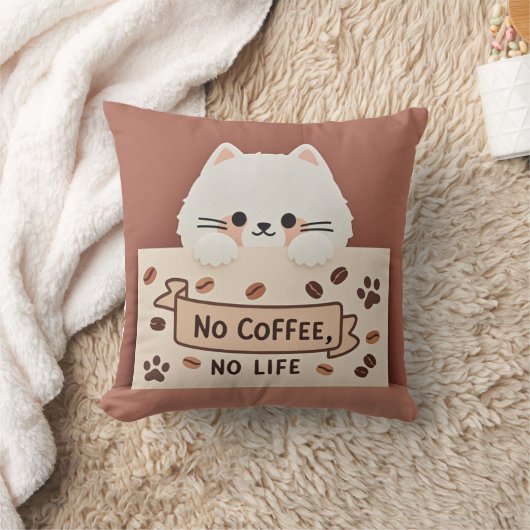 Coussin Empreintes de patte de chat mignon et minuscules e (Couverture)