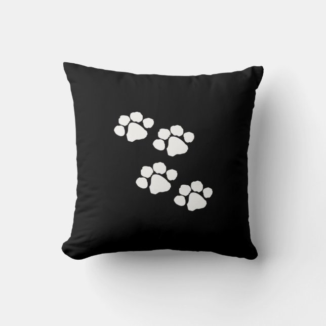 Coussin Empreintes de pattes animaux (Recto)