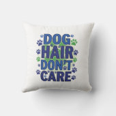 Coussin Empreintes de pattes de chiens bleus, violets et v (Verso)