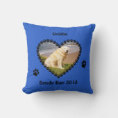 Coussin Empreintes de pattes de la mémoire animal votre ph (Recto)