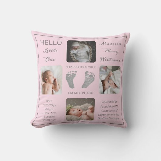 Coussin Empreintes photos multiples photo rose garde de na (Recto)