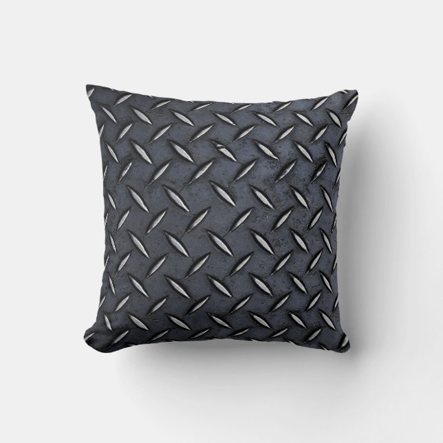 Coussin en acier de regard de plat de diamant (Recto)
