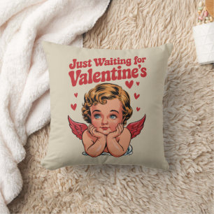 Coussin En attendant simplement la Saint-Valentin Bébé Cup
