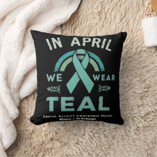 Coussin En Avril, Nous Portons le Turquoise – Sensibilisat