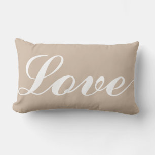Coussin en bois - Amour (Beige)