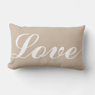 Coussin en bois - Amour (Beige)