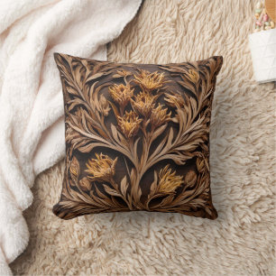 Coussin En Bois De L'Australie Kangaroo Paw Flower Carving
