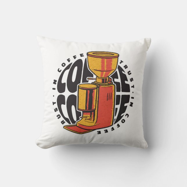 Coussin En Café nous croyons  (Recto)
