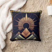 Coussin en coton d'élégance géométrique (Couverture)