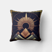 Coussin en coton d'élégance géométrique (Verso)