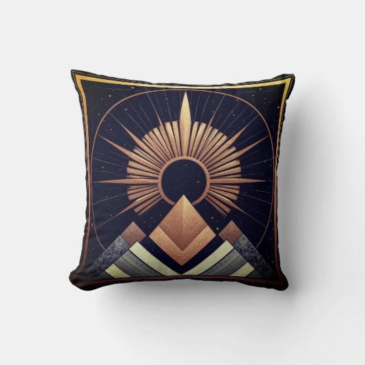 Coussin en coton d'élégance géométrique (Recto)