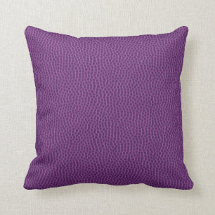 Coussin en cuir surdimensionné mauve-foncé de