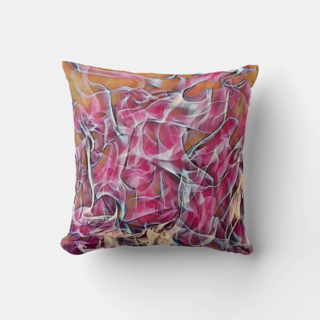Coussin en cuivre rose d'art Abstrait (Recto)