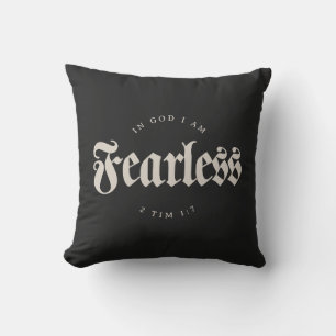 Coussin En Dieu, je suis sans peur 2 Tim 1:7 chrétien