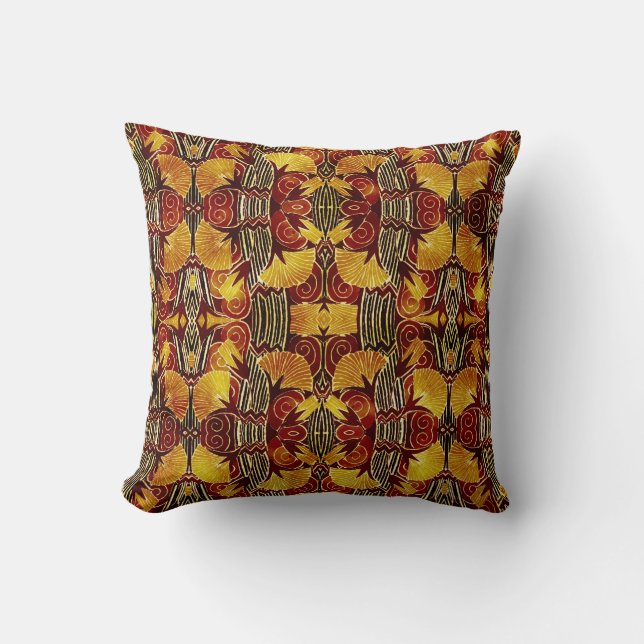 Coussin En flammes - motif d'art déco (Recto)