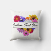 Coussin En fleurs - Fleurs en forme de cœur (Verso)